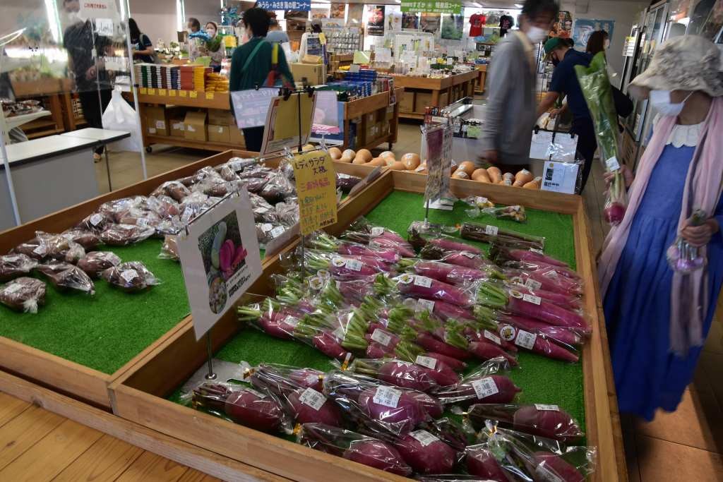 ２階に並んでいた野菜