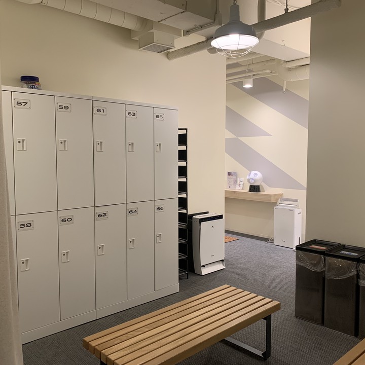 清潔感のあるロッカー