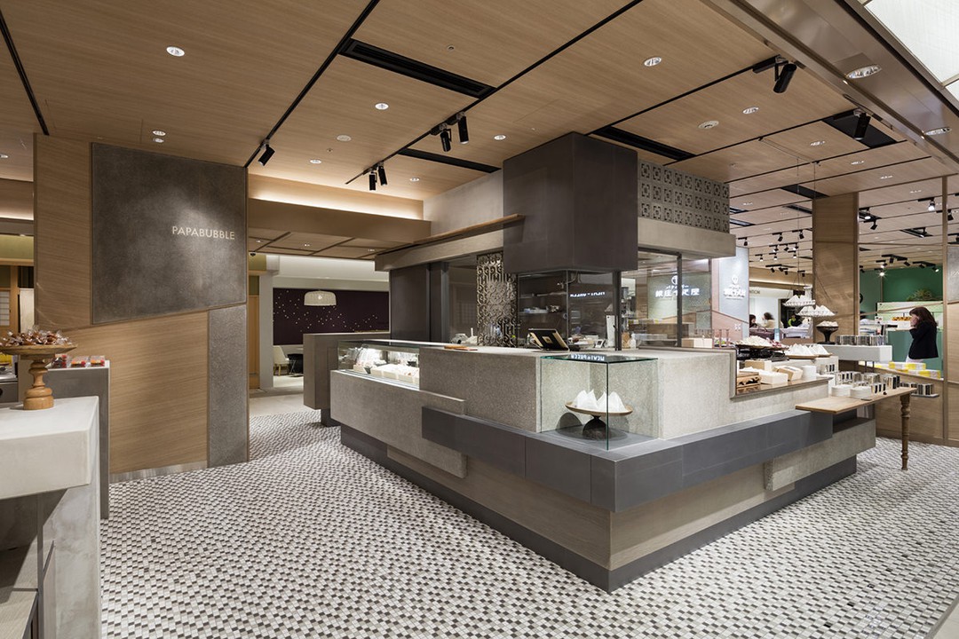 パパブブレGINZA SIX店の内観画像。