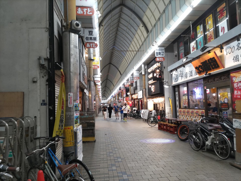 夕刻の蒲田駅西口商店街