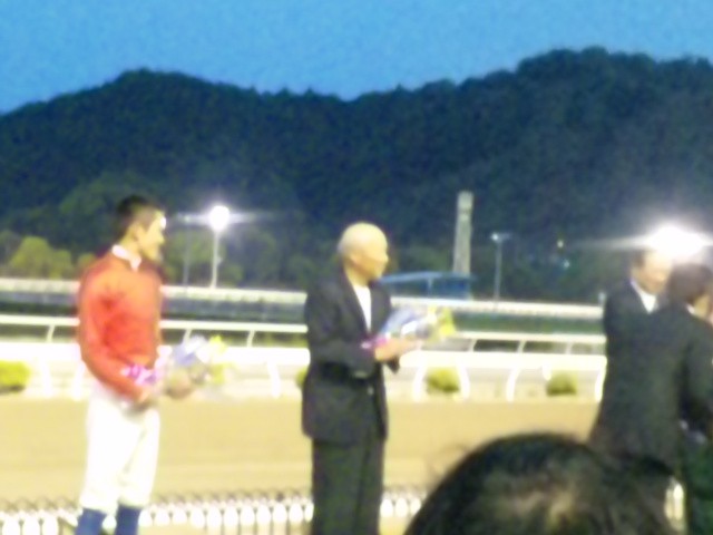 レースの表彰式の様子です。