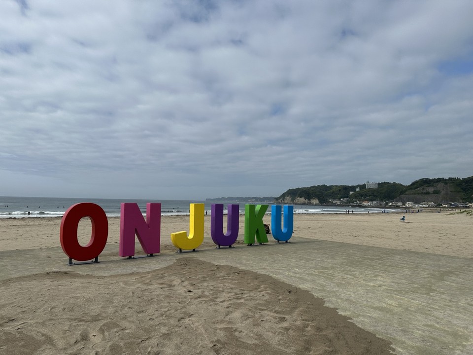 海水浴場のモニュメント