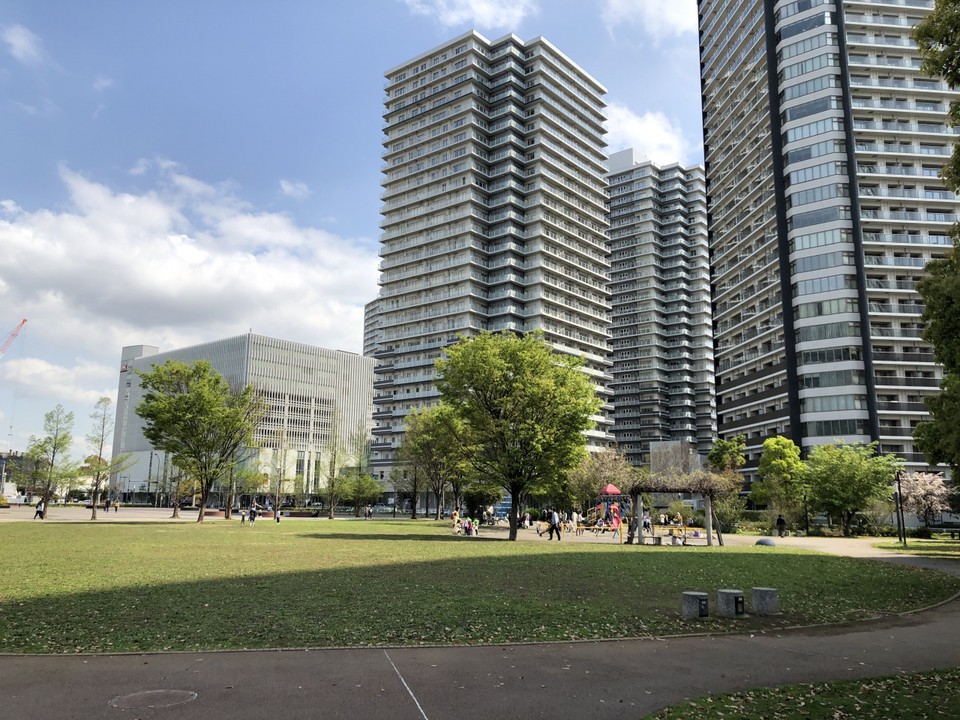 公園の芝生広場