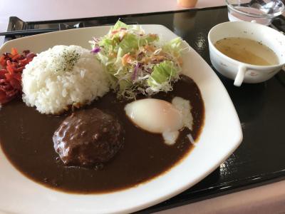 お昼はロコモコ風カレー