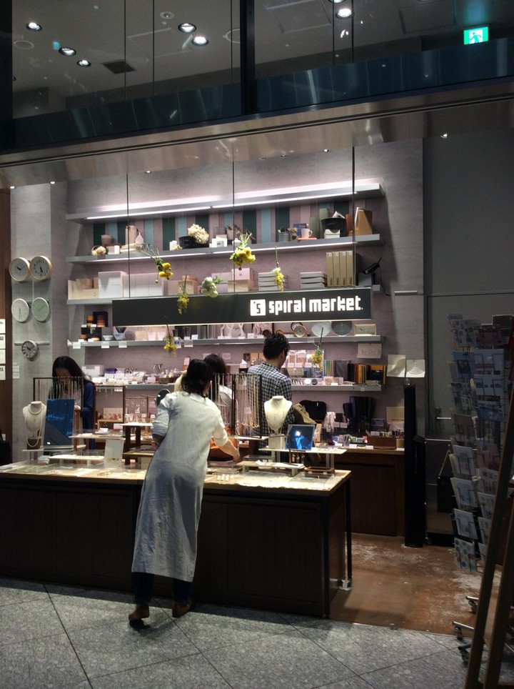「プラスエス」スパイラルマーケット丸の内店の外観画像。