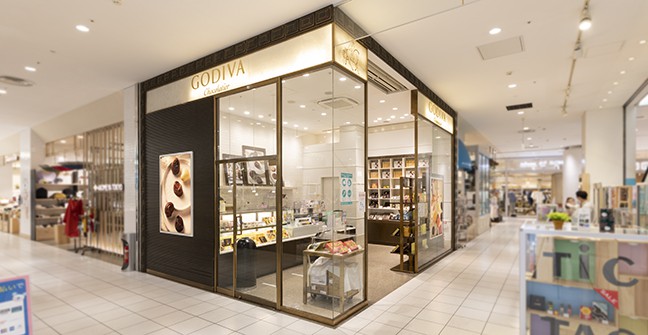 GODIVAの店舗外観。