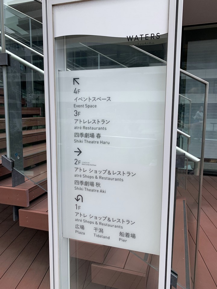 外の案内板