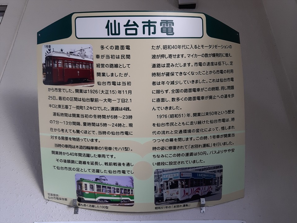 仙台市電の歴史。
