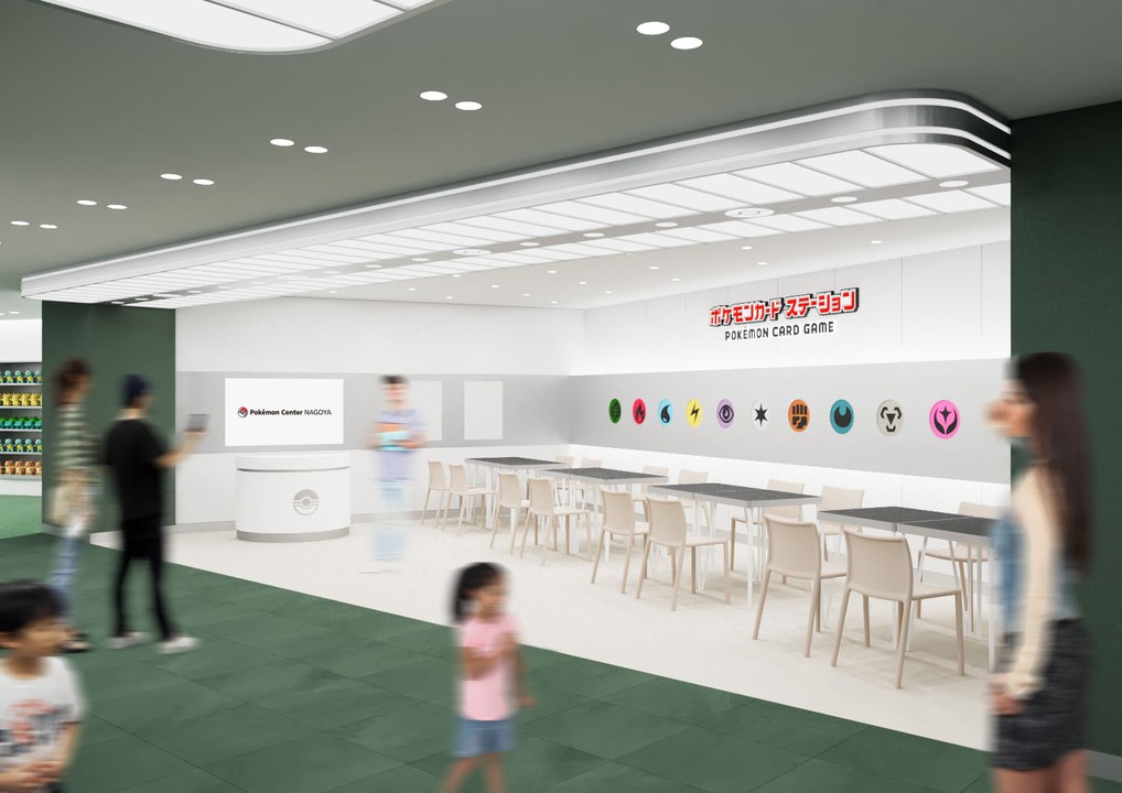 ポケモンセンターの店内。ポケモンカードステーション