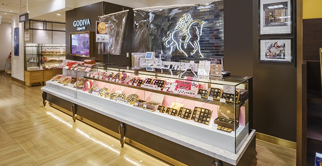 ゴディバ神戸阪急店の店舗画像。