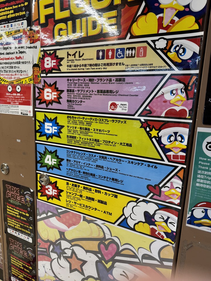 店内の案内図