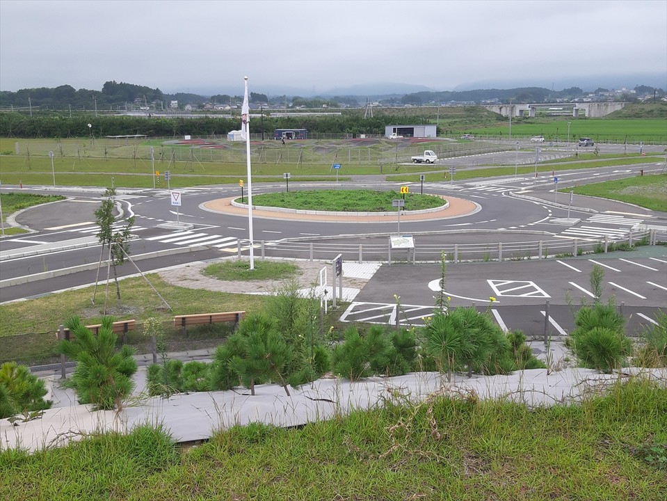 風が無く、復興フラッグ広場の旗の絵柄が見えなかったのは残念