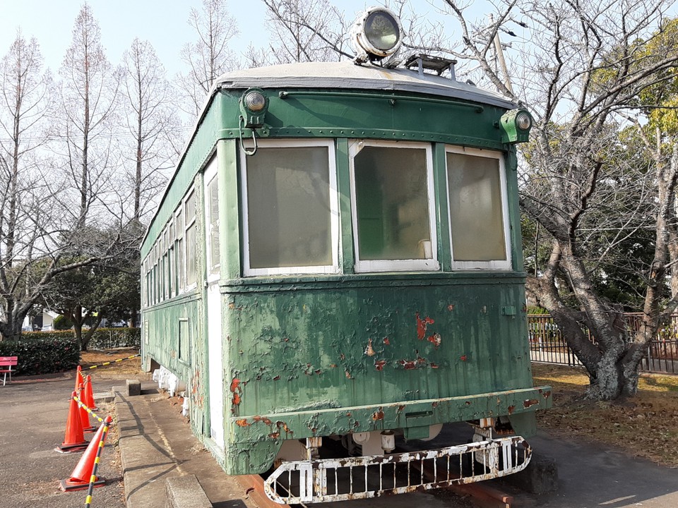 昭和初期の南海電鉄平野線の電車の展示