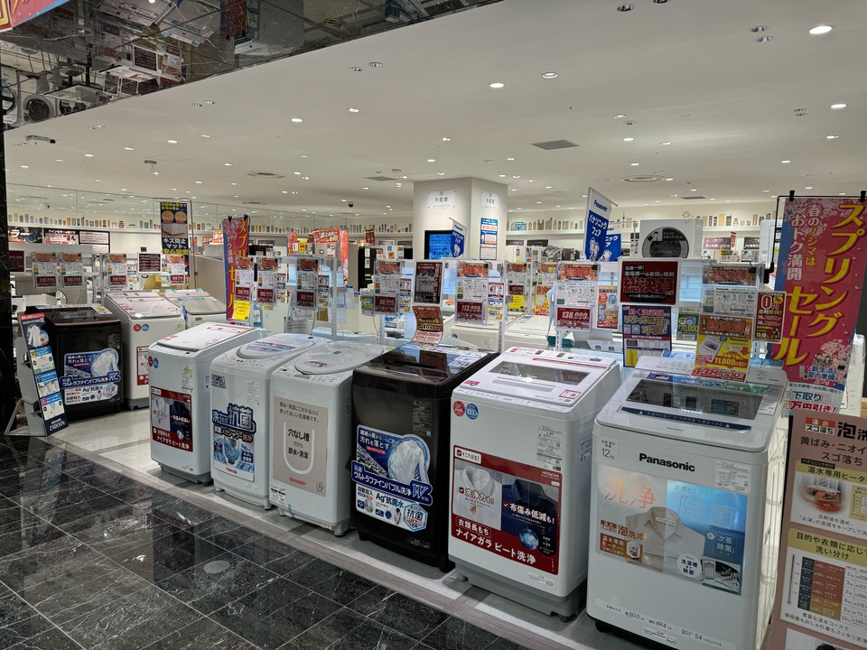 ノジマ新宿タカシマヤタイムズスクエア店の洗濯機売り場