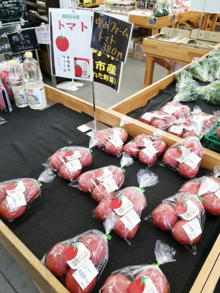 美味しそうなトマトが並びます