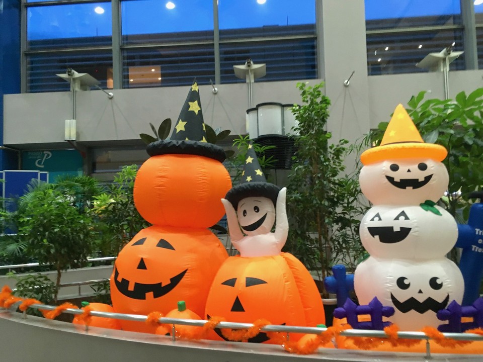 ハロウィンの飾り付け