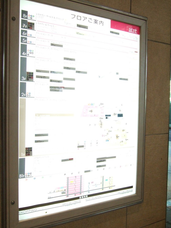 地下から８階まで多くのテナントが入っています
