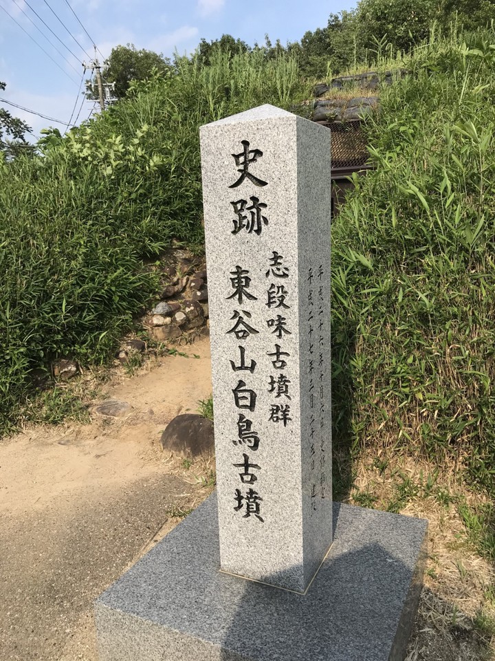 近くにある東谷山白鳥古墳・内部が見れるようになっていました