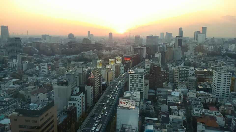 EXタワー上階から眺めた渋谷方面