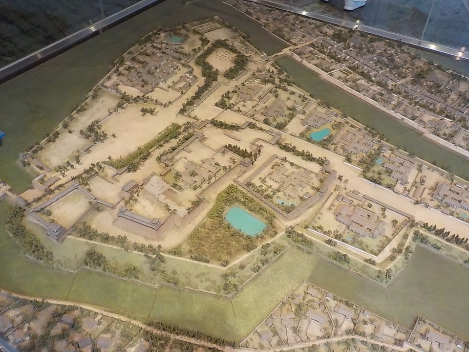 福岡城城下町の再現模型