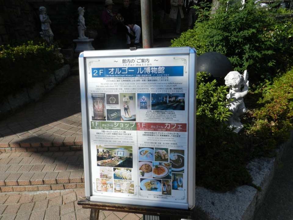 京都嵐山オルゴール博物館案内板