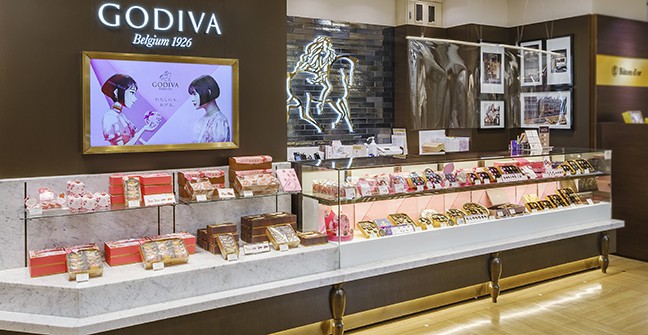 ゴディバ神戸阪急店の店舗画像。
