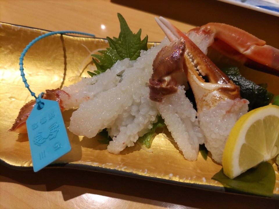 タグ付き蟹