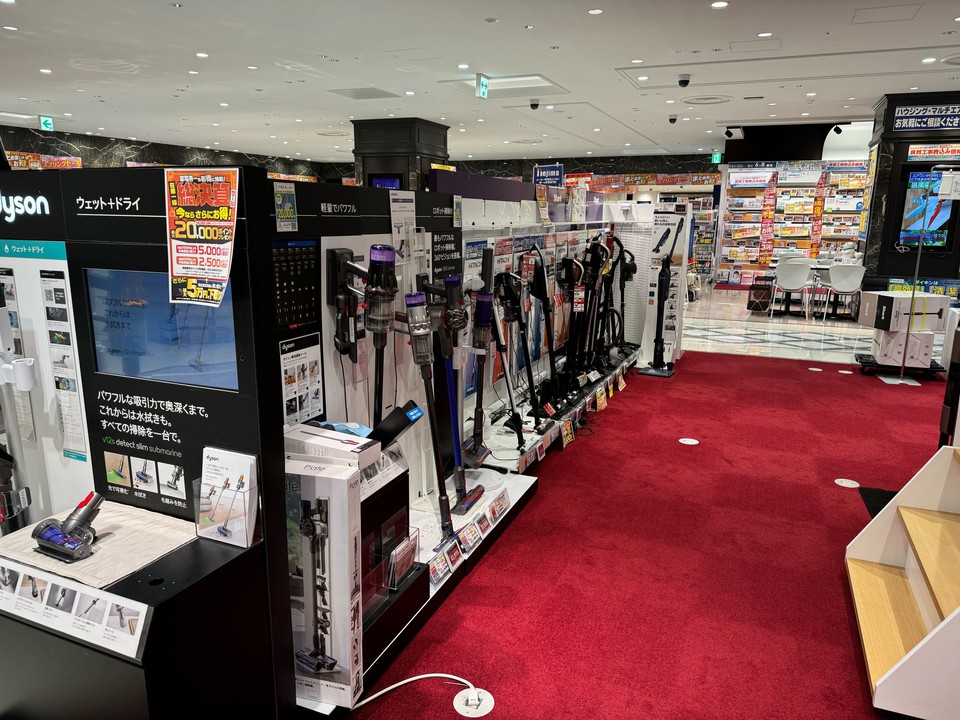 ノジマ新宿タカシマヤタイムズスクエア店の掃除機売り場