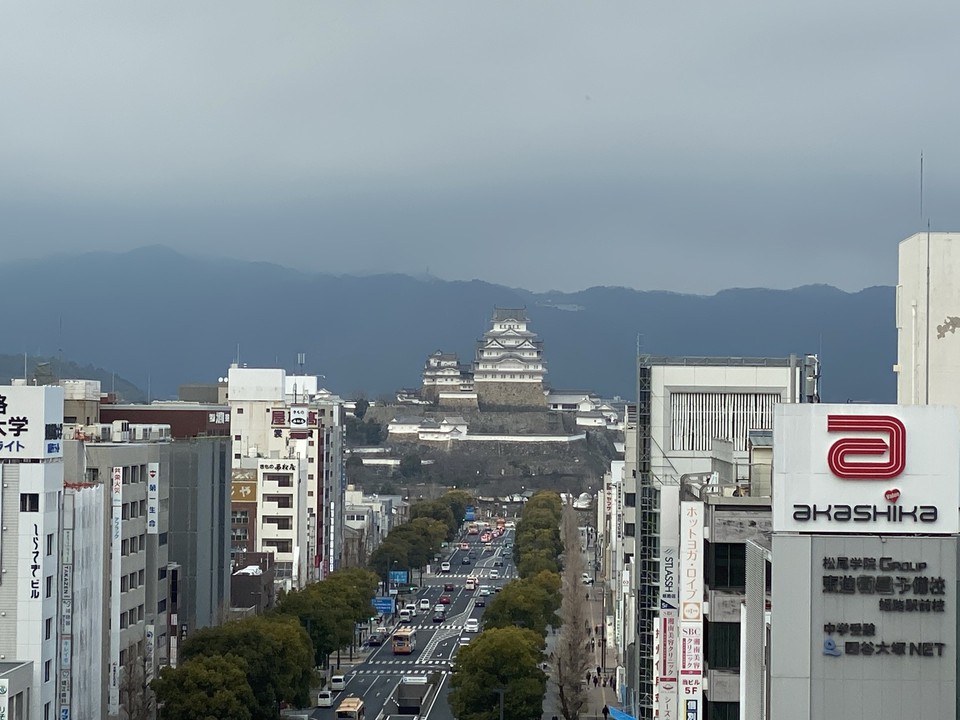 屋上からのお城