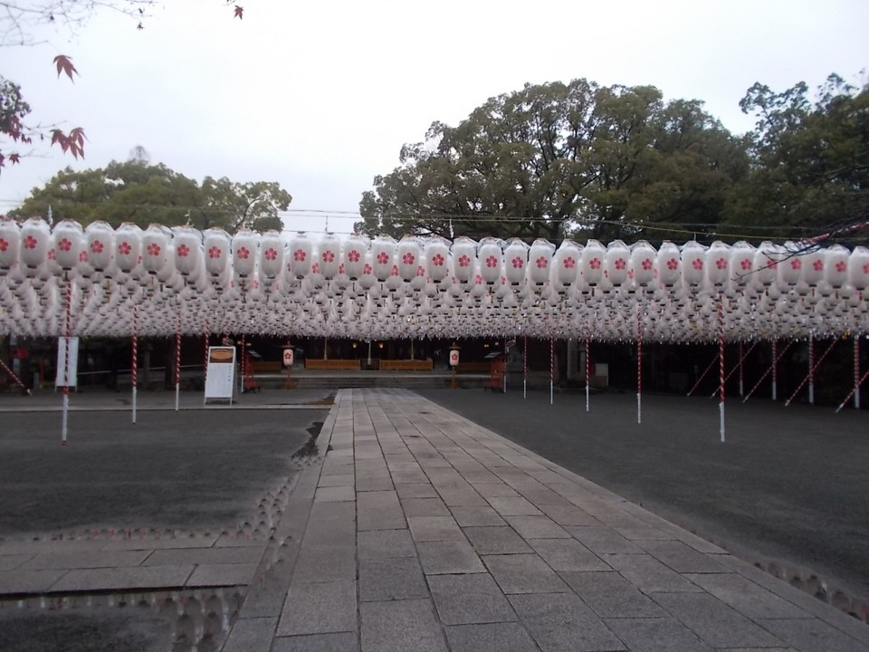 12月30日時点で準備万端の新年万燈祭の提灯