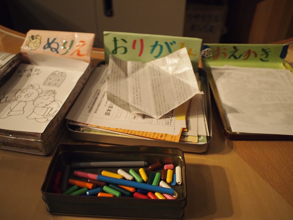 折り紙も裏紙というところが、とてもエコ！