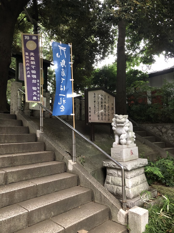 参道の狛犬