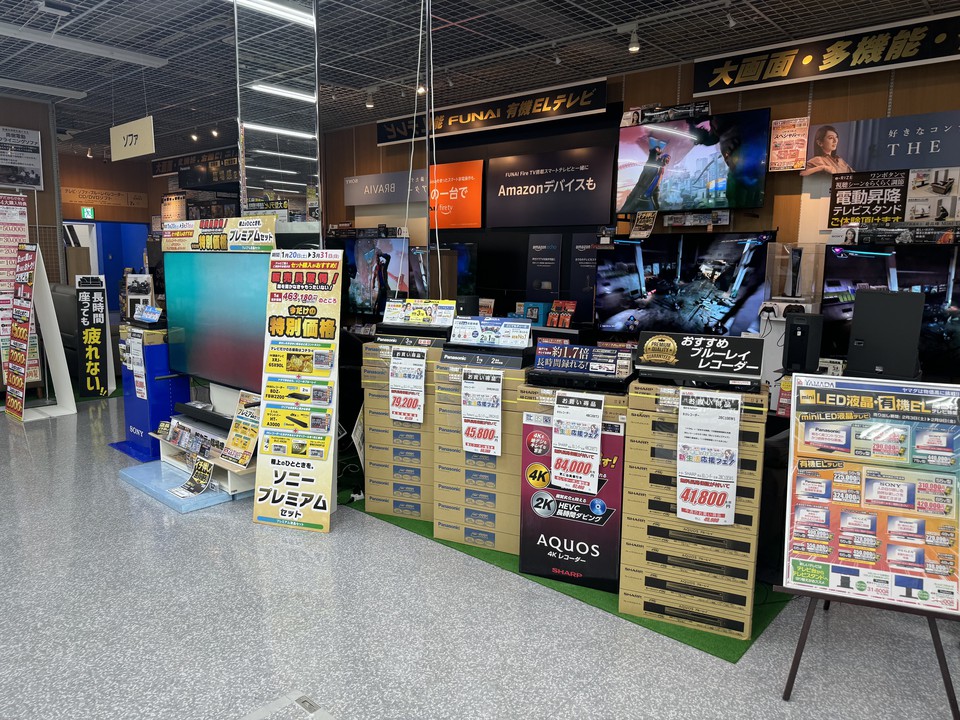 LABIの店内の電化製品売り場