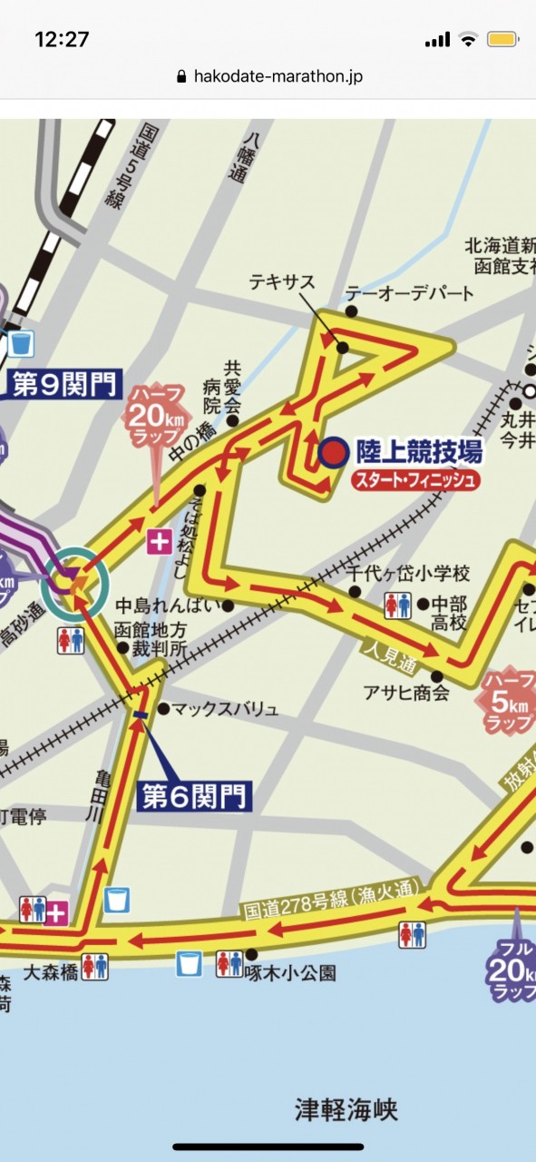 函館マラソンコース