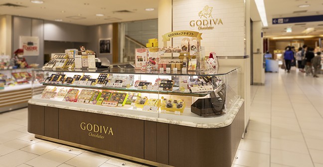 ゴディバ名鉄百貨店の店舗画像。