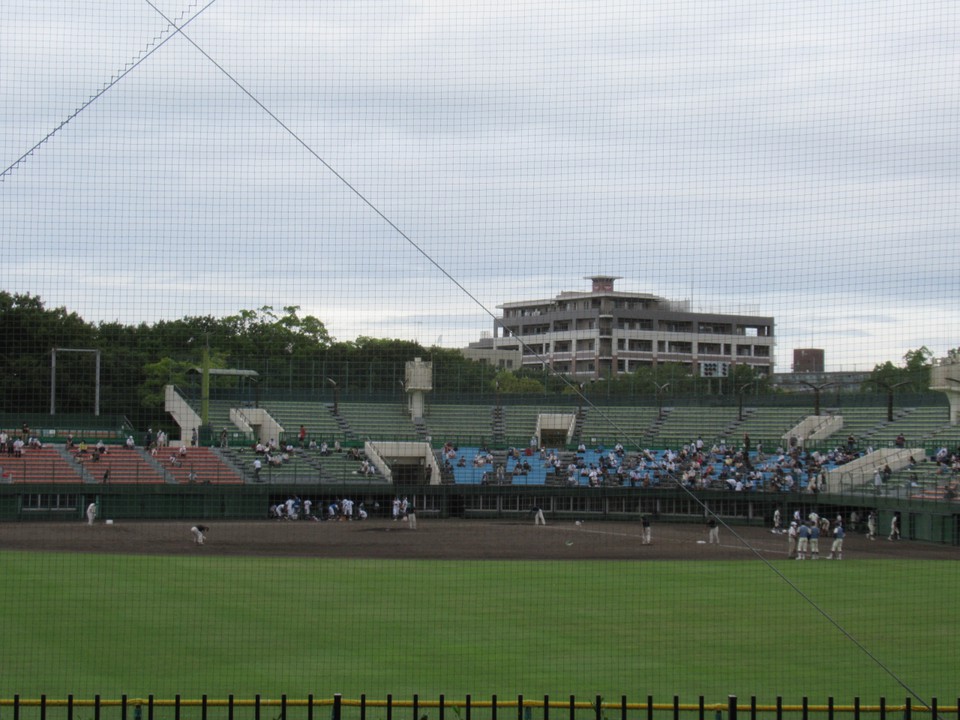高校野球の試合中