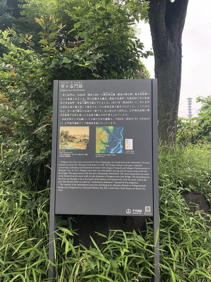 市ヶ谷門跡の下は釣り堀