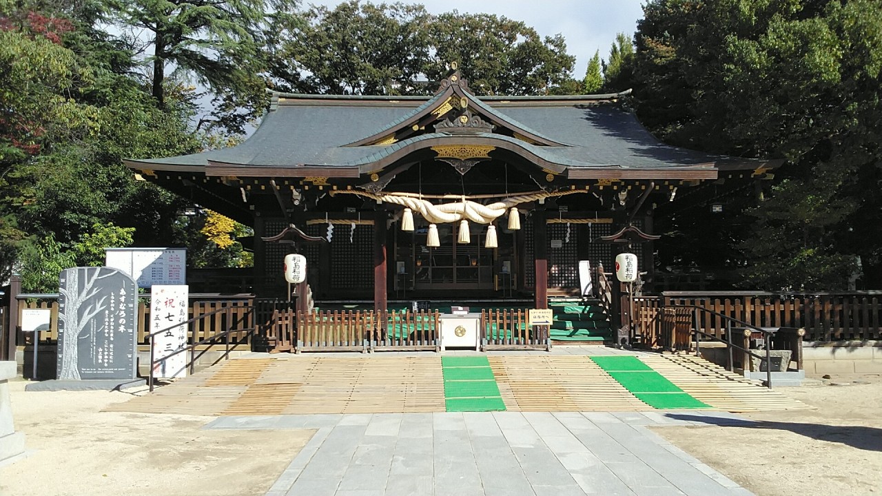 拝殿の回りは木々の杜