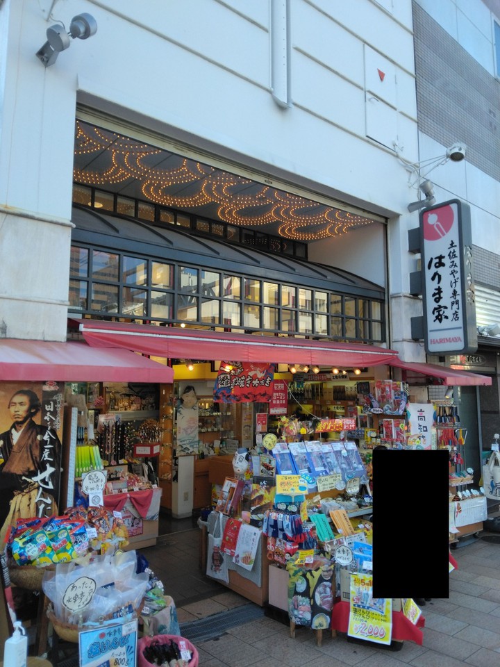 はりまや橋の隣にあります。