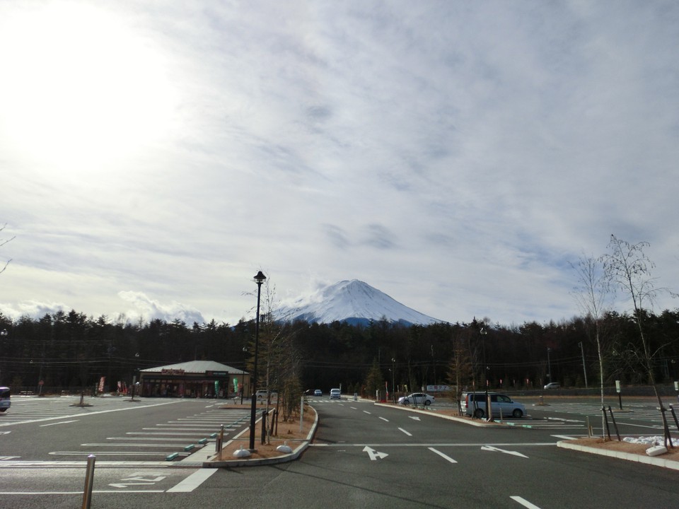 富士山も見える駐車場