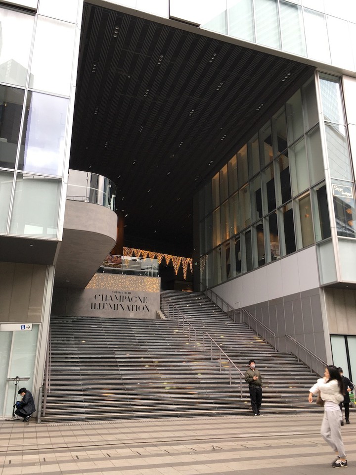 川沿いの大階段