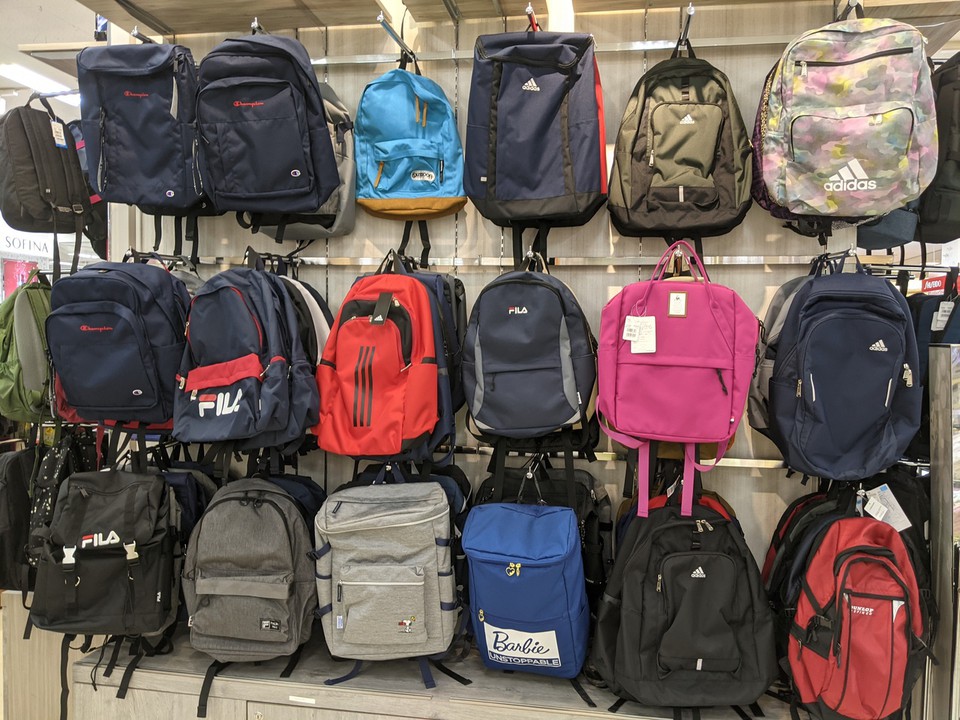 リュック売り場