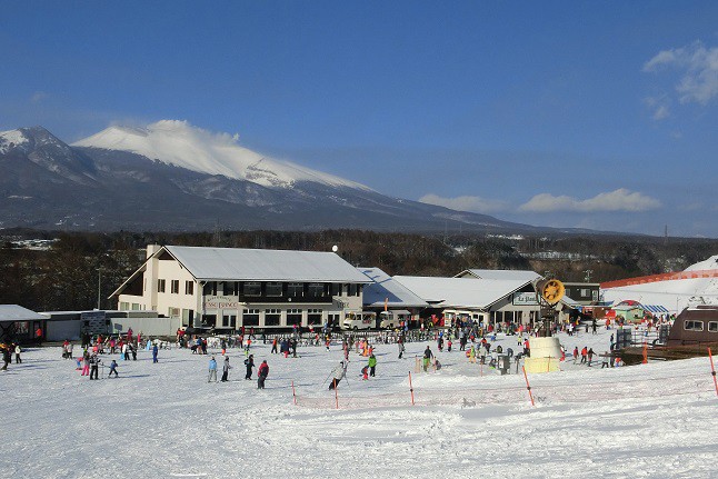 浅間山がドーンと
