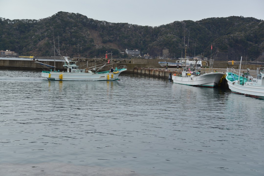 活き活きウオポートの前は海です。漁船がたくさんありました。